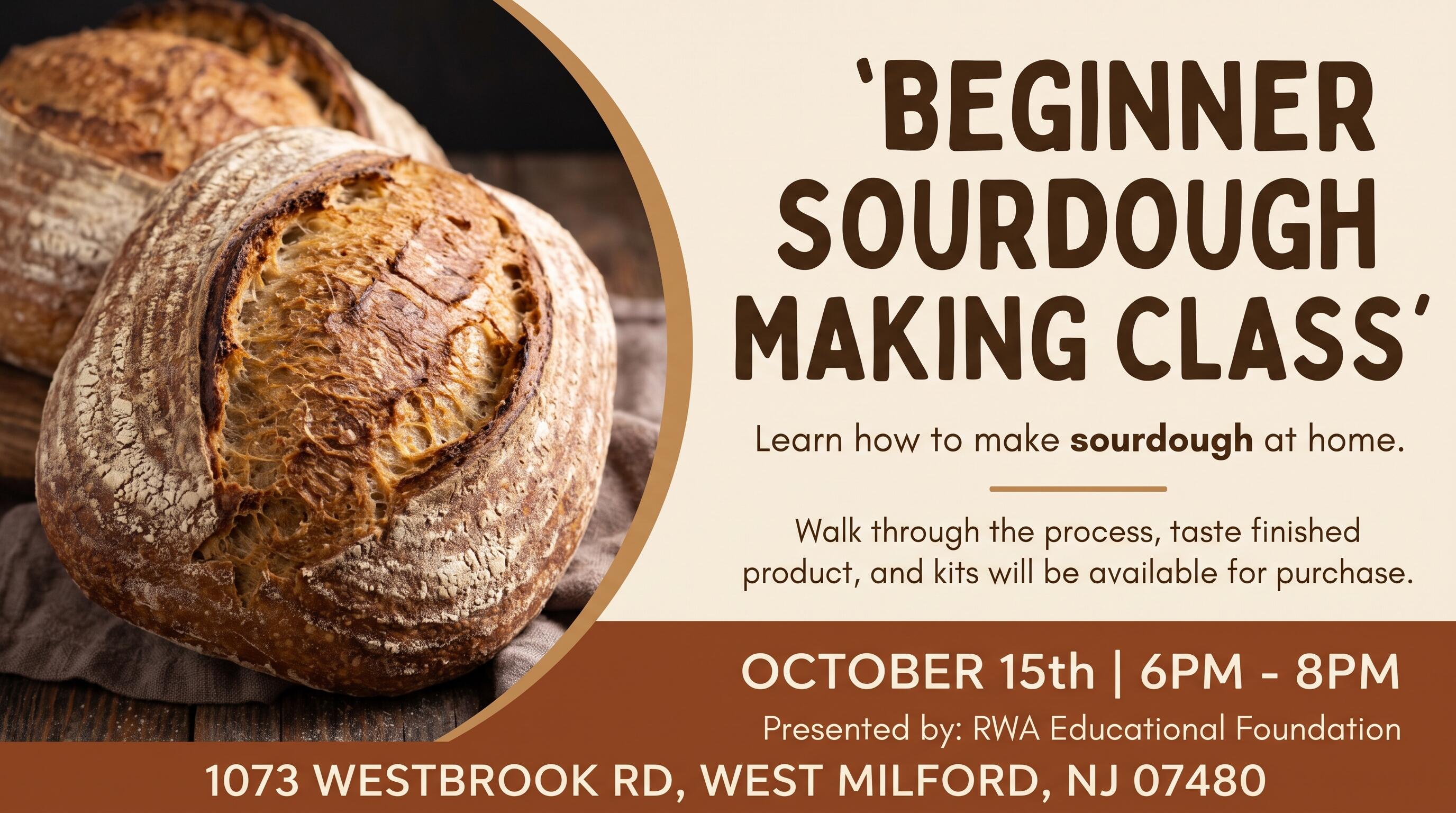 Beginner Sourdough Making community workshop