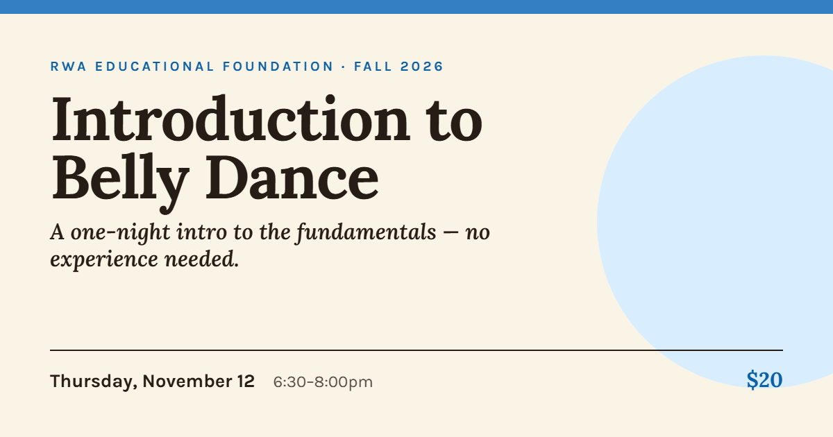 Introduction to Belly Dance event flyer
