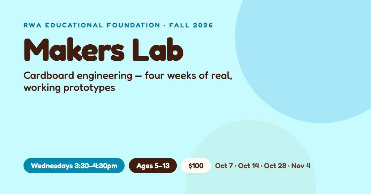 Kids Makers Lab: Cardboard Engineering event flyer